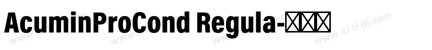 AcuminProCond Regula字体转换